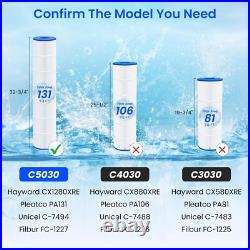 C5030 Pool Filter Cartridges 4-Pack for Hayward SwimClear C5020, C5500, C-7494