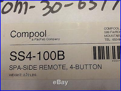Compool 4 Button Spa-Side Remote 100 Ft Cord (SS4-100B) NEW