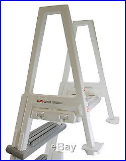 Confer Heavy-Duty Above-Ground Swimming Pool Ladder 46-56 Inches, Gray 6000B