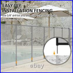 Domi 5'x48' DIY Pool Fence for Inground Pools, Outdoor Pool, Gray Pool Mesh Domi 5'x48' DIY Pool Fence for Inground Pools, Outdoor Pool, Gray Pool Mesh