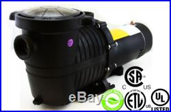 Energy Efficient Variable 2 Speed 1.5 HP Swimming Pool Pump Strainer UL LISTED