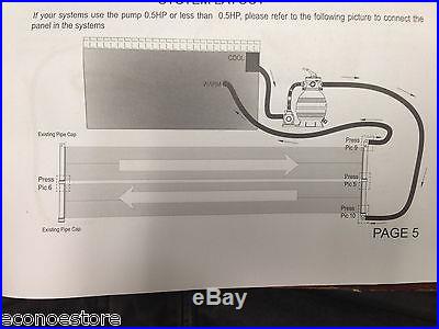 Energy Saving Above Ground Inground Swimming Pool Solar Sun Heating Panel Heater