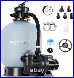FOTING 18 Sand Filter Pump for Above Ground Pool with Timer, 1 HP 5500GPH