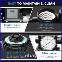 FOTING 18 Sand Filter Pump for Above Ground Pool with Timer, 1 HP 5500GPH