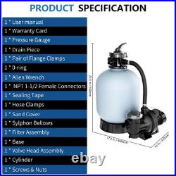 FOTING 18 Sand Filter Pump for Above Ground Pool with Timer, 1 HP 5500GPH