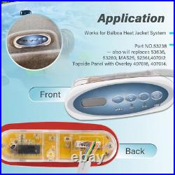 For Balboa 53238 4 Button Topside Control Panel, VL200 Heat Jacket System 7' Cord
