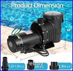 Hayward 2HP Swimming Pool Pump In/Above Ground with Motor Strainer Filter Basket