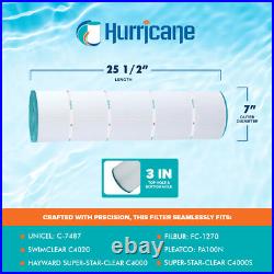 Hurricane 4 Pack HF7487-04 Advanced Pool and Spa Filter Cartridge Replacement Hurricane 4 Pack HF7487-04 Advanced Pool and Spa Filter Cartridge Replacement