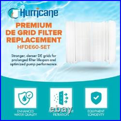 Hurricane HF-DE60-SET 60 Square Feet DE Grid Pool and Spa Filter Replacement