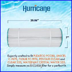 Hurricane Spa Filter Cartridge for or Pleatco PCC80 and Unicel C-7470 (4 Pack)