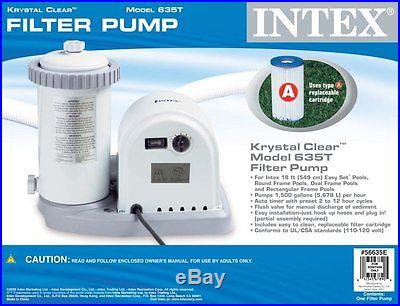 INTEX 1500 GPH Easy Set Swimming Pool Filter Pump with Timer 56635E