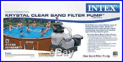INTEX 2100 GPH Krystal Clear Sand Filter Pool Pump with Deluxe Maintenance Kit