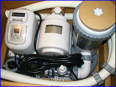 INTEX KRYSTAL CLEAR SALTWATER SYSTEM POOL FILTER PUMP COMBO CS8111 2000 GPH 120V