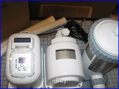 INTEX KRYSTAL CLEAR SALTWATER SYSTEM POOL FILTER PUMP COMBO CS8111 2000 GPH 120V