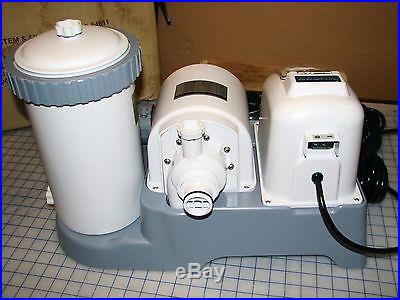 INTEX KRYSTAL CLEAR SALTWATER SYSTEM POOL FILTER PUMP COMBO CS8111 2000 GPH 120V