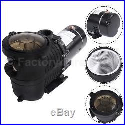 In Ground Motor 1.0HP Swimming Pool Pump with Strainer, High-Flo, Hi-Rate Inground