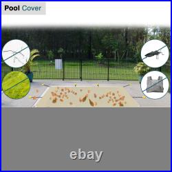 Inground Pool Cover Rectangle Winter Safety Mesh Pool Cover Home Swimming Pool