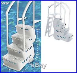 Innovaplas Biltmor Above Ground In-Pool Ladder Step Entry System with Deck Mounts