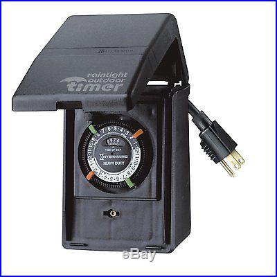 Intermatic P1121 Heavy Duty 15 Amp 1 HP Outdoor Timer with Weatherproof Cover