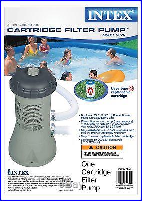 Intex 1000 GPH Easy Set Above Ground Swimming Pool Filter Pump 637R 28637EG