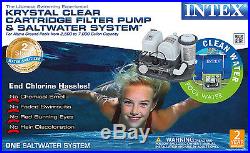 Intex 120V Krystal Clear Saltwater System Pool Chlorinator & Filter Pump