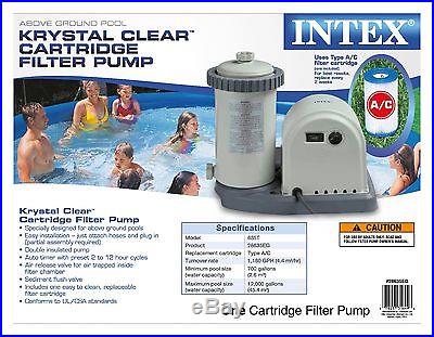Intex 1500 GPH Easy Set Swimming Pool Filter Pump with Timer & GFCI 635T 28635EG