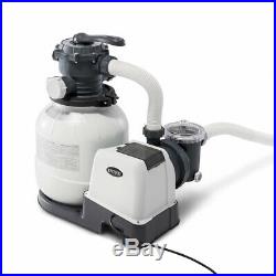 Intex 2100 GPH Above Ground Pool Sand Filter Pump with Deluxe Pool Maintenance Kit
