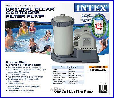Intex 2500 GPH Krystal Clear GCFI Pool Filter Pump with Timer 633T 28633EG