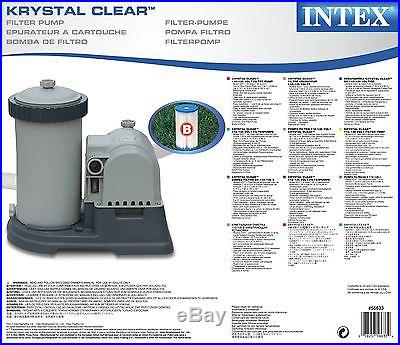 Intex 2500 GPH Krystal Clear GCFI Pool Filter Pump with Timer 633T 56633EG