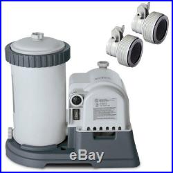 Intex 2500 GPH Swimming Pool Filter Pump + Replacement Hose Adapter B (Pair)