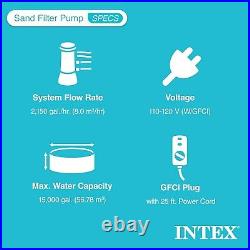 Intex 26679eg 2,150gph 16 Krystal Clear Sand Filter Pump & Saltwater System