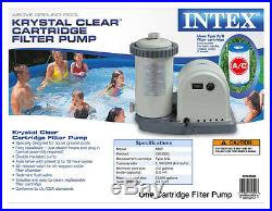 Intex 28635EG 1500 GPH Easy Set Pool Pump Filter Cartridge with Timer and GFCI