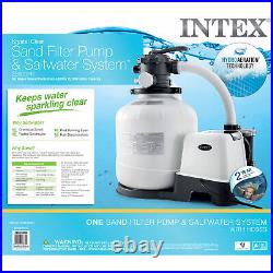 Intex 2,150 GPH 16 Krystal Clear Saltwater System and Sand Filter Pump