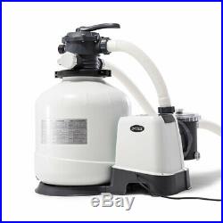 Intex 3000 GPH Above Ground Pool Sand Filter Pump and Automatic Pool Vacuum