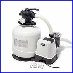 Intex 3000 GPH Above Ground Pool Sand Filter Pump and Automatic Pool Vacuum