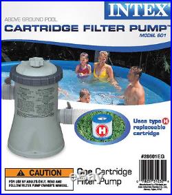 Intex 330 GPH Easy Set Swimming Pool Cartridge Filter Pump with GFCI 28601EG