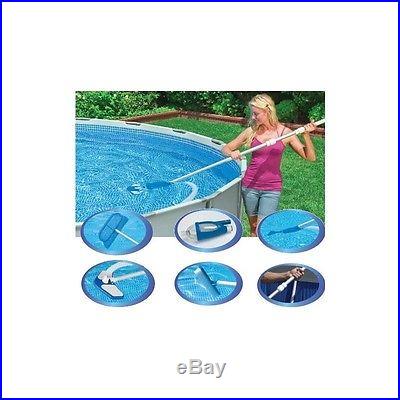 Intex Deluxe Maintenance Swimming Pool Cleaning Kit with Vacuum & Pole 28003E