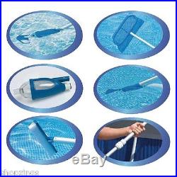 Intex Deluxe Swimming Pool Cleaning Maintenance Kit Cleaner Vacuum Pole Hose Net