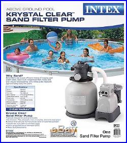 Intex Krystal Clear 2800 GPH Above Ground Swimming Pool Sand Filter Pump 28647EG