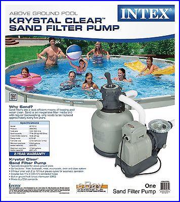 Intex Krystal Clear 2800 GPH Above Ground Swimming Pool Sand Filter Pump 28647EG