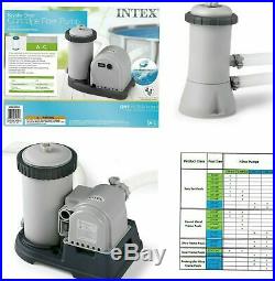 Intex Krystal Clear Cartridge Filter Pump for Above Ground Pools 110-120V + GFCI