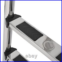 KOJEM Non-Slip 3-Step Stainless Steel Swimming Pool Ladder For In-Ground Pools