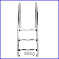 KOJEM Non-Slip 3-Step Stainless Steel Swimming Pool Ladder For In-Ground Pools