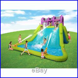Kahuna Mega Blast Inflatable Backyard Kiddie Pool and Slide Water Park