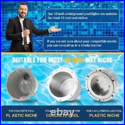 LED Pool Lights for Inground Pools, 120V Pool Lights White, 10 Inch Inground 50 FT