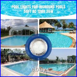 LED Pool Lights for Inground Pools, 120V Pool Lights White, 10 Inch Inground 50 FT