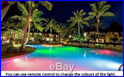 LED Swimming Pool Light Underwater SPA 45W IP68 RGB 7 Colors with Remote Control