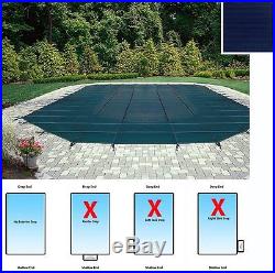 Mesh Rectangular Safety Cover 20' x 40' In-Ground Pool-12-Year Warranty-Blue