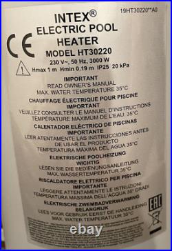 NEW! Intex Krystal Clear Pool Basics Electric HEATER (HT 30220) 2.4 4.5 M Pump