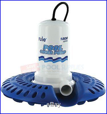 NEW Rule ITT 1800 GPH Fully Automatic Swimming Pool Cover & Boat Pump H53SP-24